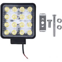 Aufun - 48W Luces de trabajo todoterreno led Reflectores 12V Luces Luces de trabajo reflectoras, IP67 a prueba de agua para tractor, excavadora,