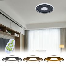 64W led Plafoniera Dimmerabile, Lampada da Soffitto Cambio Colore con Telecomando, Lampada Piatta per Bagno Camera dei Bambini, Rotonda - Aufun