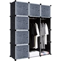 Armario Modular Estantería por Módulos Gabinete portátil para Bricolaje, sistema de estanterías para ahorrar espacio, cubo para guardar libros,