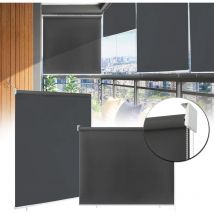 Außenrollo Balkon Outdoor Rollo Wetterfest 140 x 240 cm Outdoorrollo Sonnenschutz Balkonrollo uv Schutz, Reflektierende Thermofunktion für Fenster &
