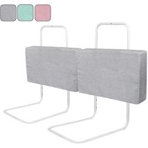 Barrière de sécurité pour lit bébé,réglable en Hauteur avec 5 Trous,Protection Contre Les Chutes,barrière de sécurité pour Enfant (50mx2,Gris) - Aufun
