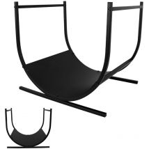 Basket de bois de chauffage en acier inoxydable, panier de bois de chauffage uformé moderne, panier de bois de chauffage grand, cône en bois, panier