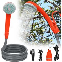 Aufun - Batterie de Camping en Plein air avec douchette, Batterie Rechargeable, cable de Chargement usb, pour la randonnée, Les Voyages, Le Jardin