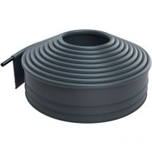 Bordo per prato in plastica 6 m con bordo superiore arrotondato, larghezza 96 mm, facile da lavorare, bordo flessibile per aiuola bordo per aiuola