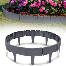 Bordure de jardin en plastique de 2.5m en polypropylène - Aufun