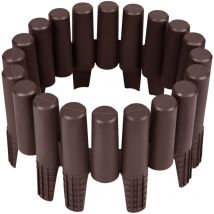 2,8 m Bordure per aiuole e giardini in plastic, Giardino Palisade Bordo del giardino adatto per la composizione facile di diverse forme -28cm x 24cm