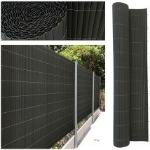 Brise-vue en pvc 180 x 400 cm – Clôture brise-vue anthracite brise-vent pour jardin, balcon et terrasse (180 x 400 cm, anthracite) - Aufun