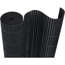 Aufun - Brise-vue en pvc 120x400CM, anthracite, brise-vue extérieur avec lattes renforcées, brise-vue coupe-vent résistant aux uv pour jardin balcon