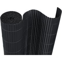 Aufun - Brise-vue en pvc 90x400CM, anthracite, brise-vue extérieur avec lattes renforcées, brise-vue coupe-vent résistant aux uv pour jardin balcon