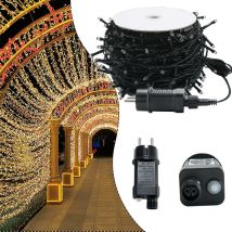 Aufun - Cadena de luces led luz con 8 modos, IP44 resistente al agua, para exteriores, iluminación navideña, para bodas, fiestas, jardín, 100 m, 1000