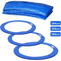 Cubierta de borde del trampolín Diámetro 244 cm pvc pe, Resistente a los Rayos uv, Resistente al desgarro, Azul - Aufun
