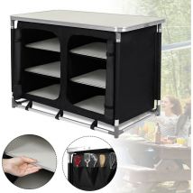 Cuisine de Camping, Armoire de Camping Pliable avec Cadre en Aluminium (100x 50x 80 cm) - Aufun