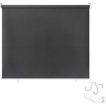 Estor exterior enrollable para balcón 180 x 140 cm, protección contra los rayos uv, con función térmica reflectante para ventanas y puertas,