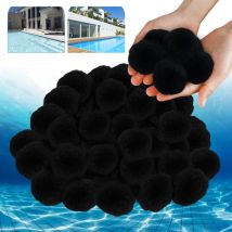 Aufun - Filter Balls, Filterbälle 1400g ersetzen 50kg Filtersand,Sandfilter für Pool,Schwimmbad,Aquarium (Schwarz)