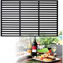 AUFUN Gusseisengrill, Emaillierter Vierkantgrill, Gusseisen Grillzubehör, Gleichmäßige Hitzeverteilung, Geeignet für Barbecue, Gasgrill,