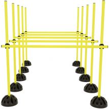 Haies de Vitesse et d'agilité Bâtons d'entraînement pour Le Fitness Ensemble de Haies réglables pour Divers entraînements Obstacles de Coordination