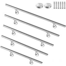 Handlauf Geländer Edelstahl Treppengeländer mit Metalldübeln 150cm - Aufun