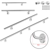 Handlauf Geländer Edelstahl Treppengeländer mit Metalldübeln 120cm - Aufun