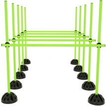 Juego de Vallas de Agilidad - 15 Barras de 100 cm, Valla de Entrenamiento de fútbol para el Juego de Entrenamiento de fútbol para Adultos y niños,