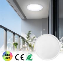 Aufun - Lámpara de techo led plana y redonda, resistente al agua IP44, Lámpara moderna para baño, Lámpara de baño, Lámpara de cocina para cocina,