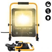 Aufun - Lampe de chantier led avec connecteur avec 3m cable Blanc Chaud 100 w