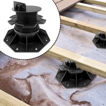 Aufun - Lot de 10 paliers réglables en hauteur pour pieds de terrasse wpc