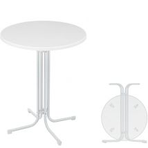 Aufun - Mesa Bar Mesa bistró Plegable ø 80 cm Mesa Plegable de Aluminio Mesa Bar Redonda de 110 cm de Altura, fácil Montaje, para Exterior e