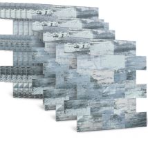 Pannello Adesivo Per Decorazione 30cmx30cm, 10 Pezzi Piastrelle per Cucina Bagno Piastrelle adesive in pvc Autoadesivo Impermeabile per Piastrelle da