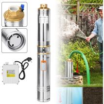 Pompa sommergibile per acqua di pozzo con motore da 370 w, pompa per fontana profonda con portata di 4000 l/h, portata 34 m, per fontane, irrigazione