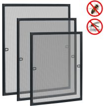 Protection des insectes de la calandre pour les fenêtres 100×120cm Anthracite - Aufun