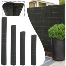 Aufun - Protection visuelle en pvc pour balcon et terrasse Brise-vent Marron 160x400cm anthracite