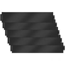 Rasenkante Metall 25 m x 15 cm Verzinkt Beetumrandung Beeteinfassung Mähkante Palisade 25 Stücke 100 cm x 15 cm (l x h) Rasenkante Verzinkt-Schwarz
