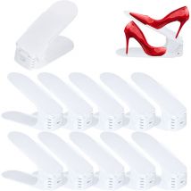 Scarpe scarpiera armadio salvaspazio in Polipropilene set Portascarpe Portascarpe Regolaili in Plastica Durevole Regolabile in Altezza antiscivolo