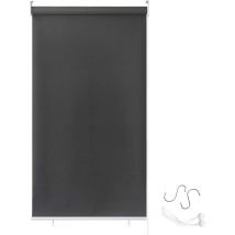 Store enrouleur extérieur pour balcon, protection solaire, store vertical, store enrouleur extérieur, protection uv (100 x 240 cm, anthracite) - Aufun