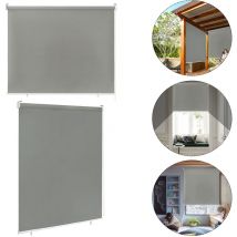Store extérieur Balcon Store extérieur résistant aux intempéries 100 x 240 cm Store extérieur Protection solaire Store balcon Protection UV,Gris