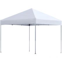 Tonnelle de Jardin Pliable, Résistant Au Froid, Pavillon avec sac de Transport, Imperméable, Protégé Contre les uv, 3x3m, Blanc - Blanc - Aufun