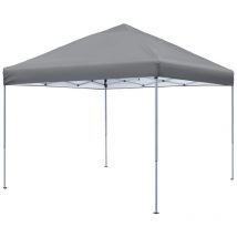 Tonnelle de Jardin Pliable, Résistant Au Froid, Pavillon avec sac de Transport, Imperméable, Protégé Contre les uv, 3x3m, Gris Argent - Aufun