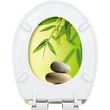 Aufun - Abattant de wc à fermeture en douceur abattant de wc avec siège de wc à fermeture en douceur en plastique dur antibactérien abattant de wc en
