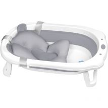 Vasca da bagno Bagnetto pieghevole per bambini con piedini antiscivolo, stabile plastica pp e tpe, 82 x 50 x 22 cm, Grado con cuscino per vasca