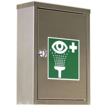 Augenspülschrank leer Edelstahl V4A inkl. Piktogramm zum Aufkleben