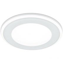 Frankystar - Aura Spot Encastrable en Plastique Blanc Satiné avec Triple Allumage Indépendant d. 14,5Cm