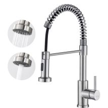 Auralum Max - Auralum Robinet De Cuisine Avec Douchette À Ressort En Acier Inoxydable Brossé Robinet De Cuisine Pivotant À 360 ° En Acier Inoxydable