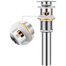 Auralum Max - Ablaufgarnitur Waschbecken mit Überlauf - Universal 1 1/4 Zoll Pop-up-Ablaufventil, Waschbeckenstöpsel für Waschtisch, verlängerte