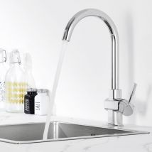 Auralum Max - Grifo de Cocina, Grifo de Cocina Giratorio de Alta presión 360°, Grifo de Cocina Monomando de Acero Inoxidable, Grifo para Fregadero,
