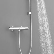Auralum - a Miscelatore doccia termostatico a parete, Miscelatore termostatico per vasca da bagno in ottone, miscelatore antiscottatura, Bobina