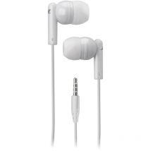 Auricolari Con Cavo Jack 3,5Mm Da 1,2M Microfono Integrato e Tasto Risposta/Fine Chiamata Bianco