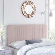 Aurora Pink Plush King 26 inch Strutted Headboard