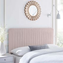 Aurora Pink Plush Super King 26 inch Strutted Headboard