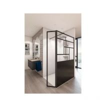 Aurys - Paroi de douche Baleares Atelier 14 - Verre trempé Timeless 8mm - L.140cm x H.198cm