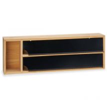 Küchenspender aus Bambus für Frischhaltefolie und Alufolie, 13 x 40 x 7 cm